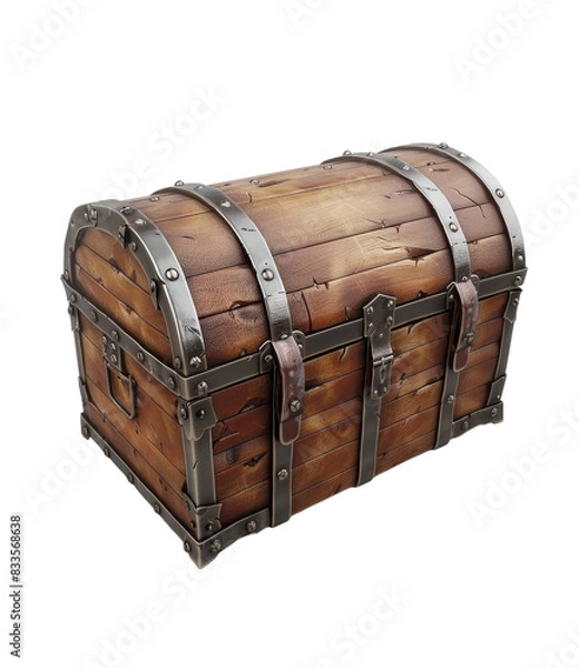 Fototapeta [Transparent Background PNG]Old Wooden Chest Isolated on transparent background
