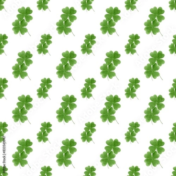 Fototapeta Seamless green leaves pattern 