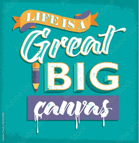 Fototapeta Inspirational quotes in retro style, life concept