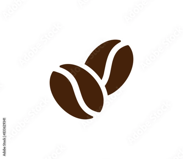 Obraz Coffee bean icon. High quality brown icon.