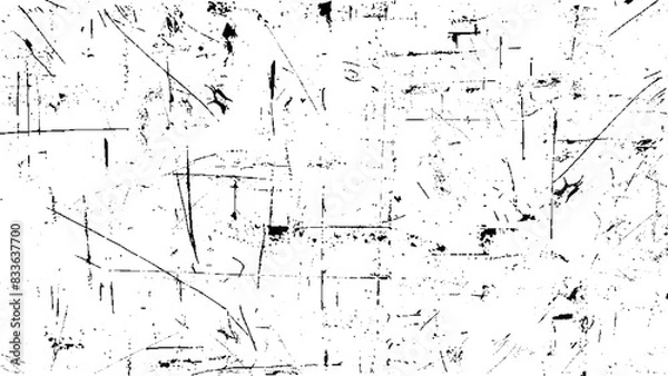 Fototapeta Grunge background texture. Vintage scratches texture. Scratches on white background. Vector template.
