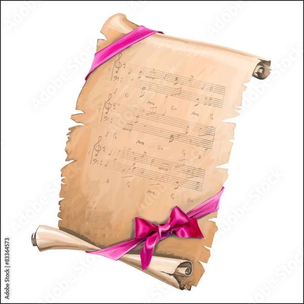 Obraz music notes texture vector