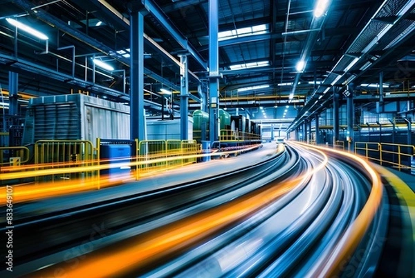 Fototapeta Illustration of Leveraging large volumes of data to gain insights and drive decision-making processes in industrial operations. Ai Generate.