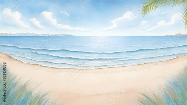 Obraz beach with sky