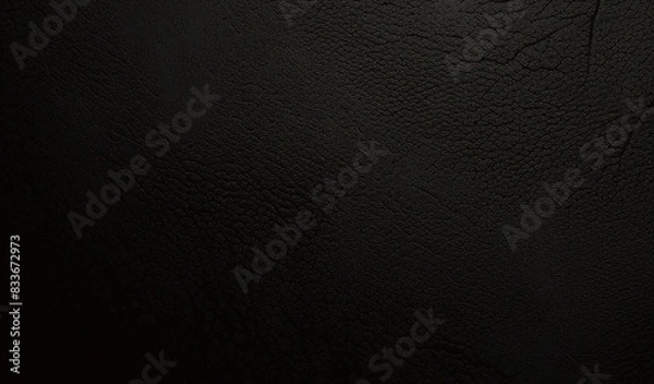Fototapeta Abstrato fundo cinza escuro e preto com design 3D em camadas cortadas e espaço para texto	