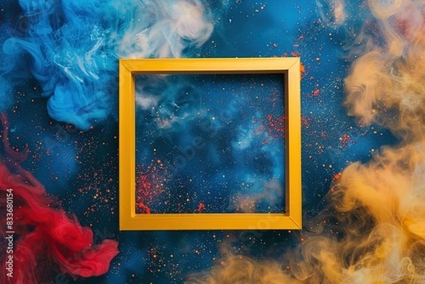 Obraz Photo frame on cosmic background.