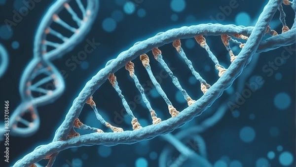 Fototapeta macro cell DNA background blue tones