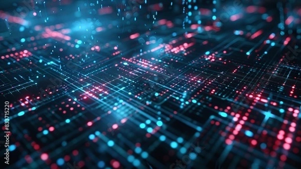 Fototapeta cyber network circuit board background