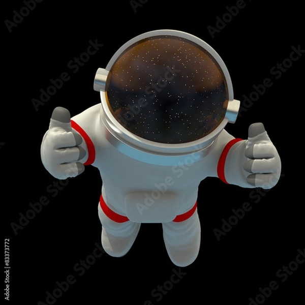Obraz Astronaut mit Daumen hoch