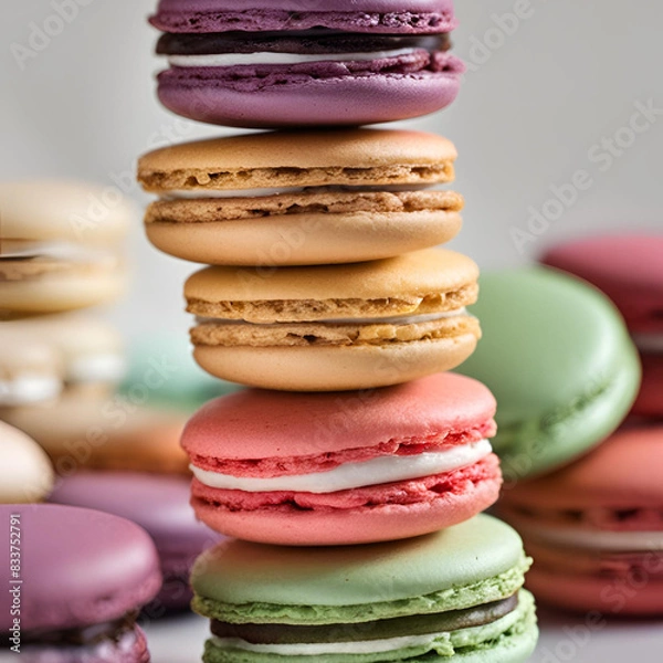 Obraz macarons square 2 - 1