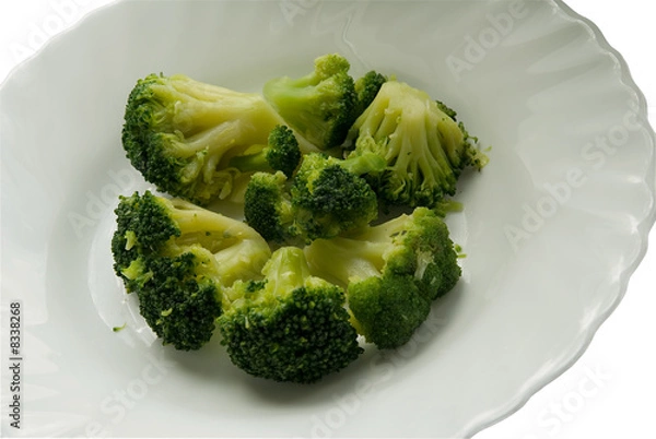 Obraz Broccoli in white plate