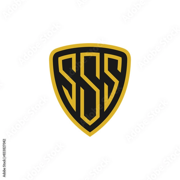 Obraz triple S logo inside the shield. suitable for security companies.