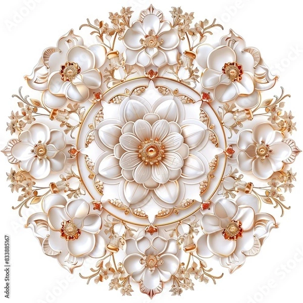 Fototapeta 3D flower ceiling medallion.It is made of high-quality environmentally friendly gypsum material,It is non-toxic and tasteless and has a long service life.