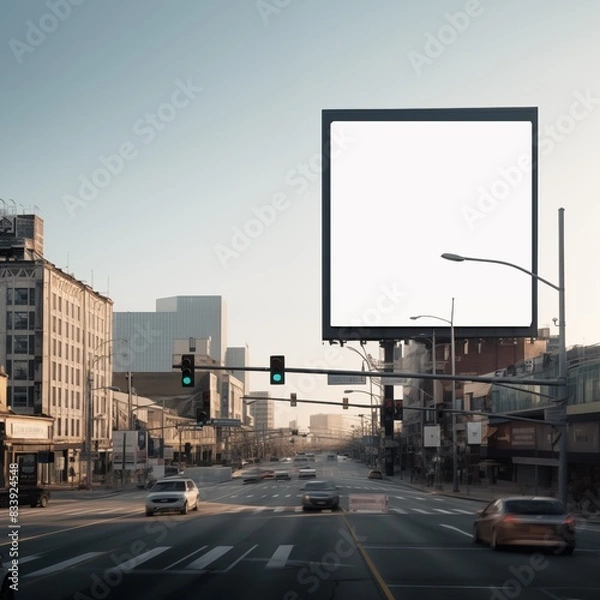 Obraz billboard on a street