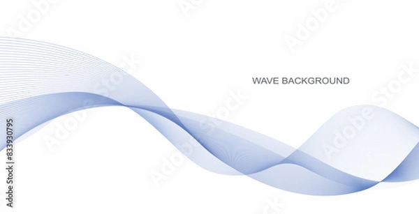 Fototapeta Vector abstract colorful flowing wave lines isolated on white background. Design element for technology, science, modern concept.