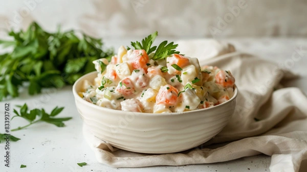 Obraz Russian salad photography