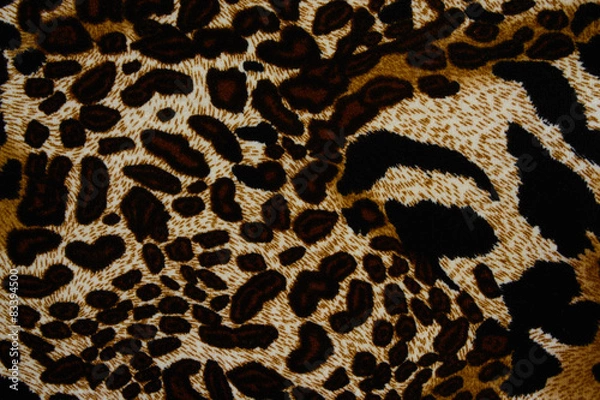 Fototapeta texture of print fabric striped leopard for background