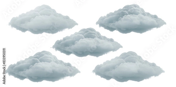 Obraz set of naturalistic clouds