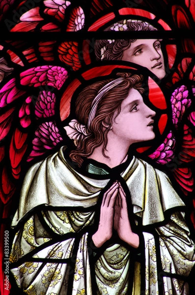 Obraz Two angels in stained glass