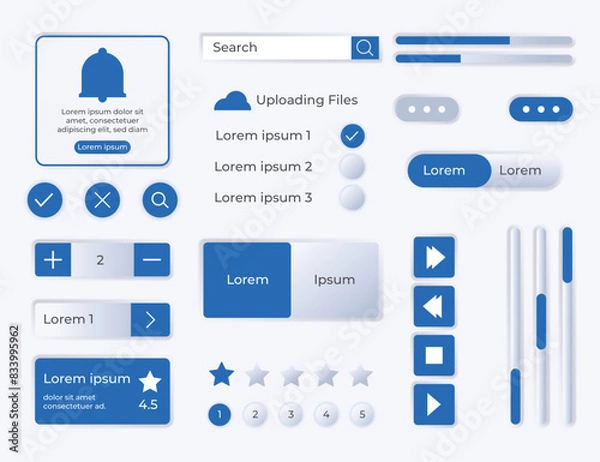 Obraz UI Kit Element Vector Template Premium Collection