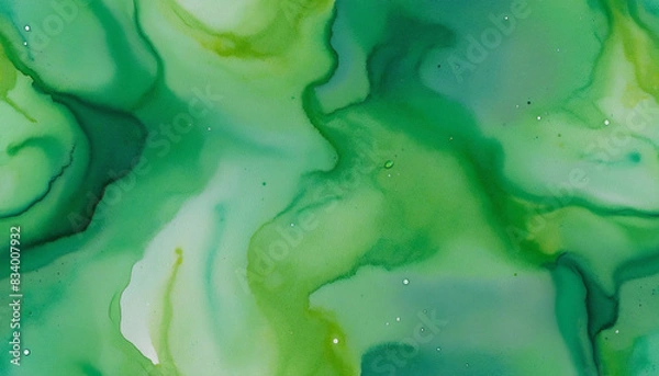 Obraz Emerald watercolor transparency with textured overlay