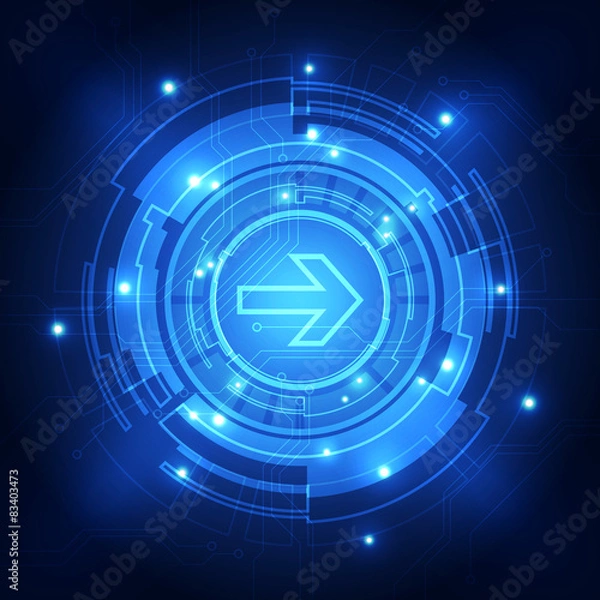 Fototapeta abstract future technology background, vector illustration