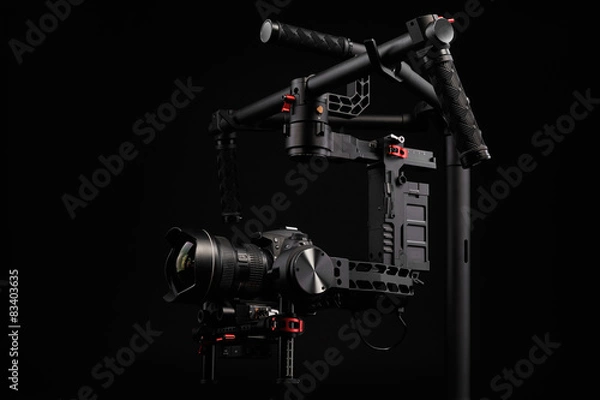 Obraz Professional camera set on a 3-axis gimbal