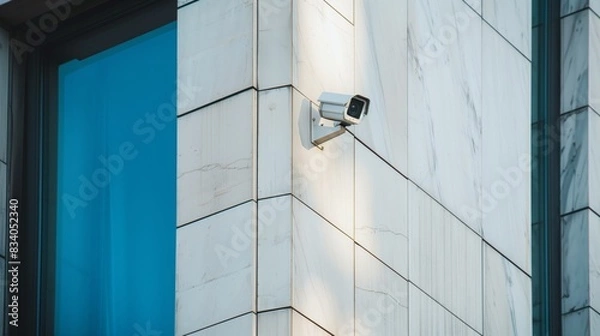 Fototapeta Security Camera Installed on Building