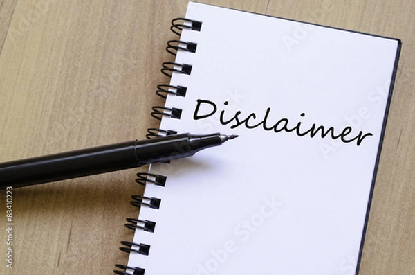 Fototapeta Disclaimer Concept Notepad
