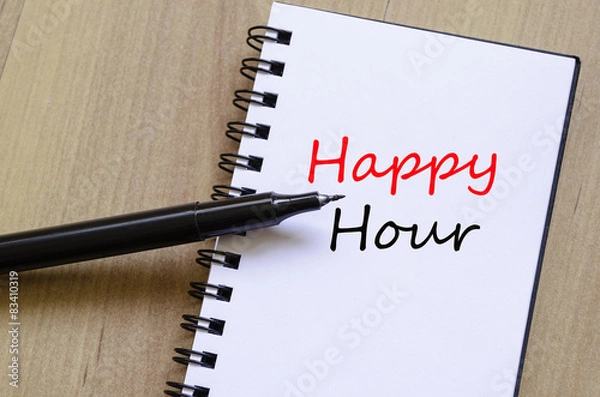 Obraz Happy Hour Concept Notepad