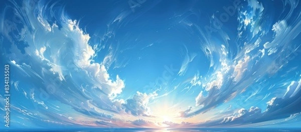 Obraz Summer sky with cirrus clouds