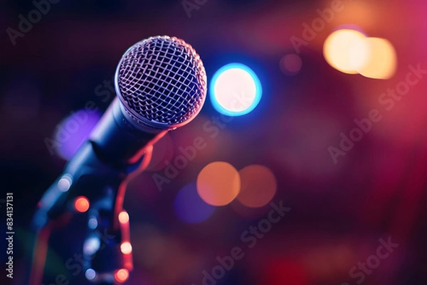 Obraz world poetry day celebration with open mic events and poetry slams. generative ai