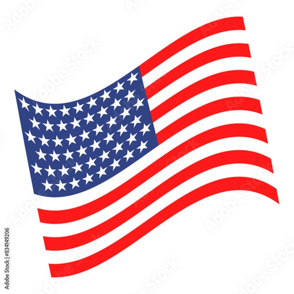 Fototapeta 波打つアメリカ国旗