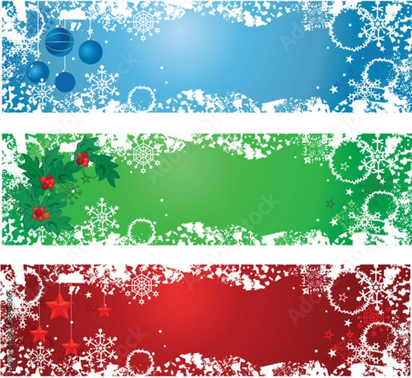 Obraz Three Christmas banners