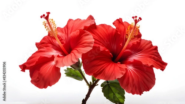 Obraz red hibiscus flower isolated