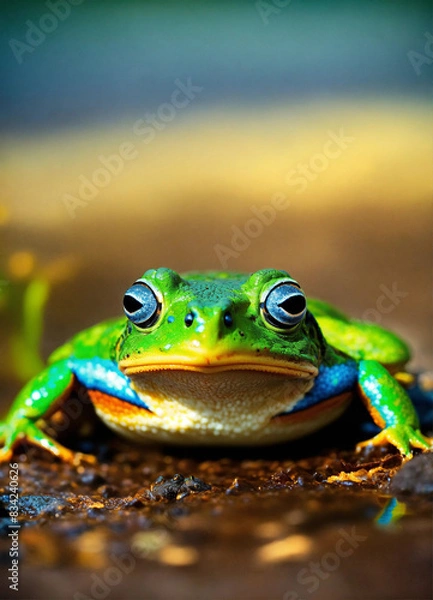 Obraz frog on a leaf