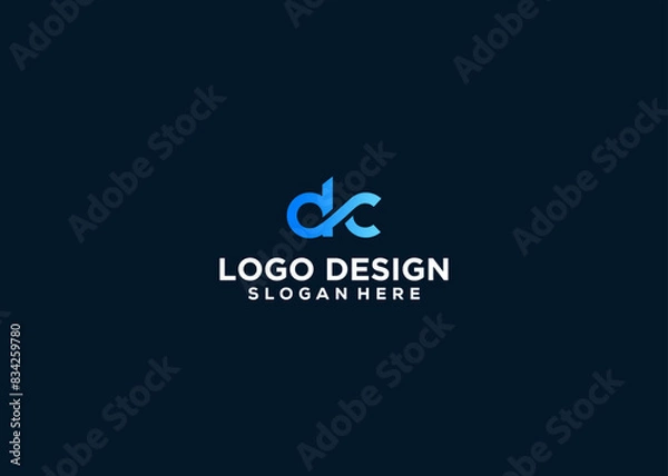 Obraz Initial letter dc logo infinity design vector illustration template