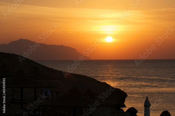 Obraz Sunrice and beach, Egypt