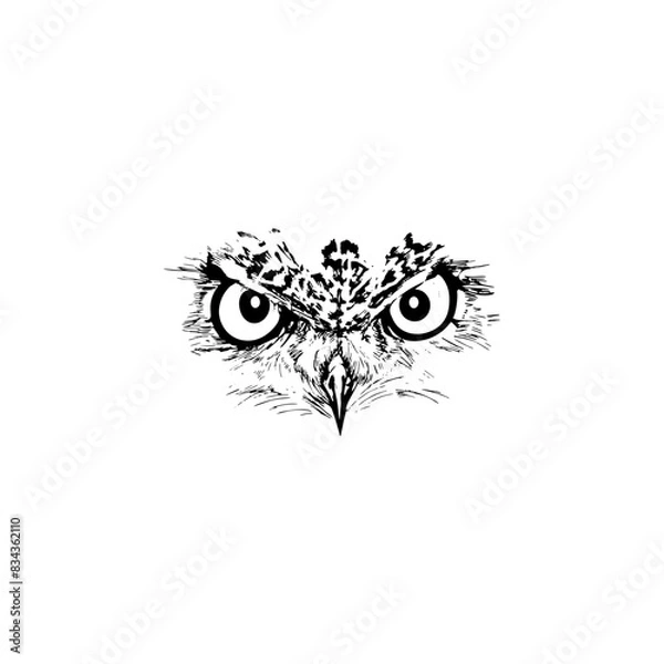 Obraz owl head vector image art