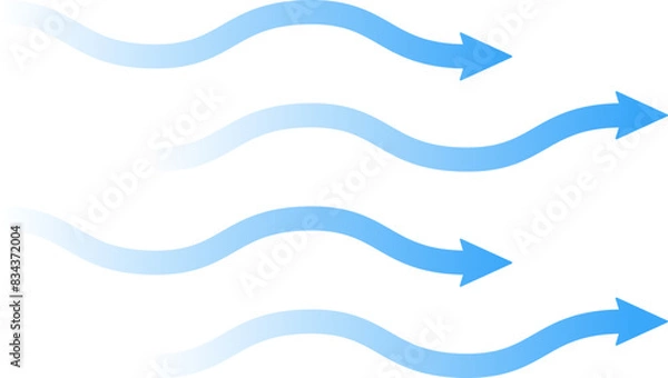 Fototapeta Air flow movement of arrow direction