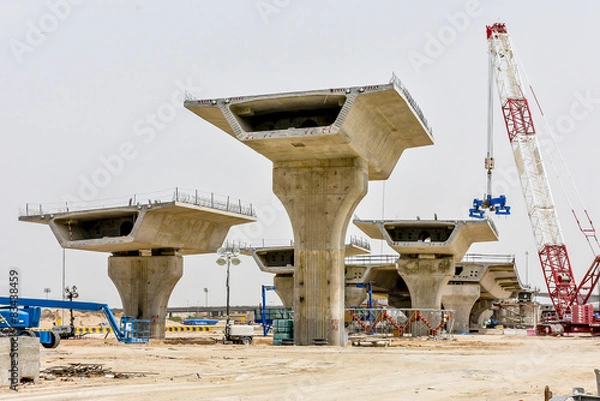 Fototapeta Concrete Bridge & Scaffolding Construction