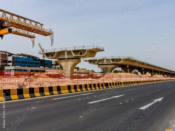 Fototapeta Concrete Bridge & Scaffolding Construction