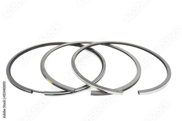 Fototapeta piston ring set isolated on white background