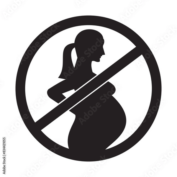 Obraz No pregnant icon symbol vector illustration