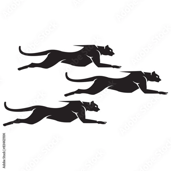 Obraz Cheetah logo template vector illustration symbol