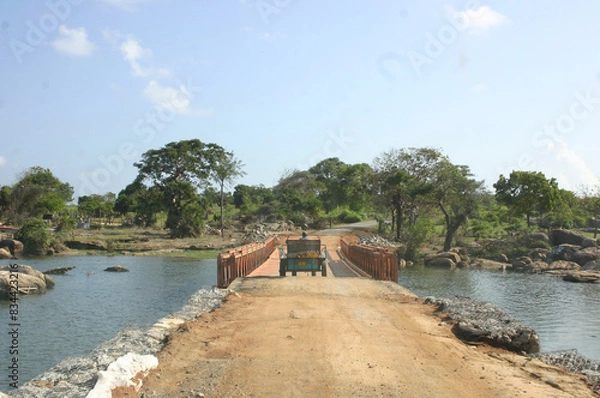 Fototapeta bridge over the river