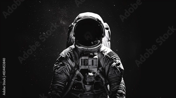 Obraz a man in an astronaut suit with a camera in his hand.