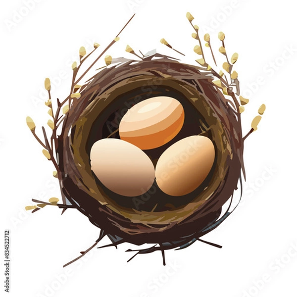 Obraz Vector egg on nest