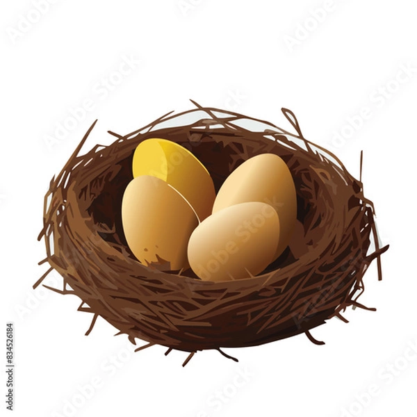 Obraz Vector egg on nest