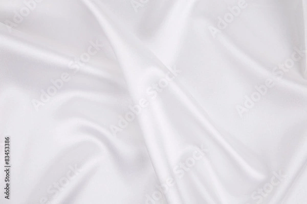 Fototapeta White silk texture close up.